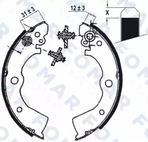 Комлект тормозных накладок FOMAR Friction FO 0559